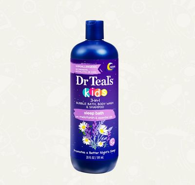 Dr Teals - Gel de baño para niños - Melatonina, lavanda y manzanilla