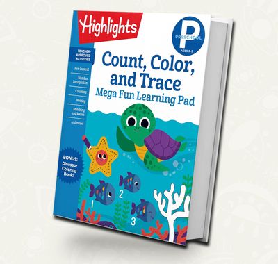 Preschool Count, Color, and Trace Mega Fun Learning Pad | Highlights