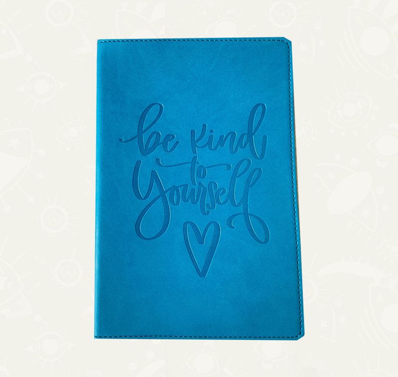 Libreta "Be Kind to Yourself" - Tapa tipo cuero