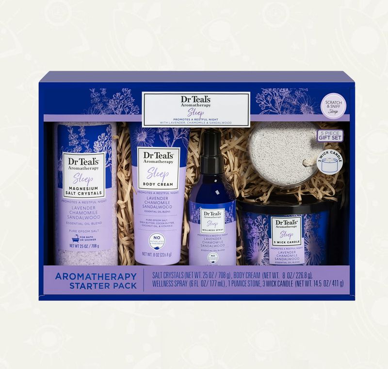 Dr Teals - Paquete Aromaterapia - Set de noche - Melatonina, lavanda y manzanilla