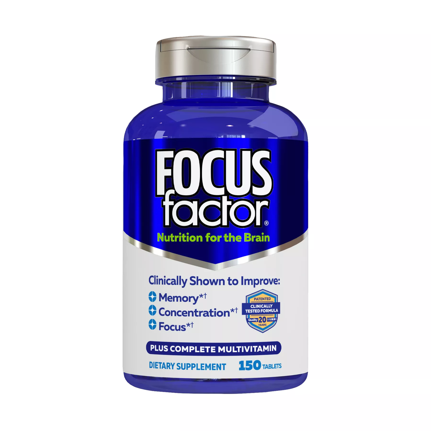 Focus Factor – Suplemento para la Salud Cerebral, 150 tabletas