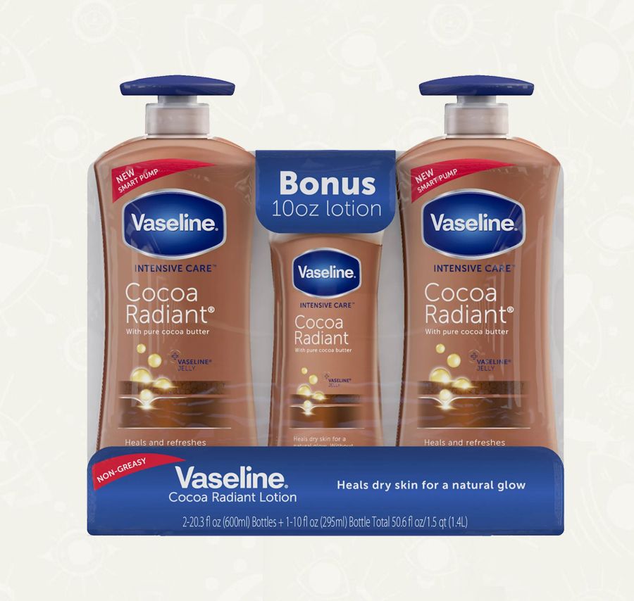Locion Corporal Cocoa– 2 Pack (20.3 oz c/u) + Botella de Regalo (10 oz) - Vaseline