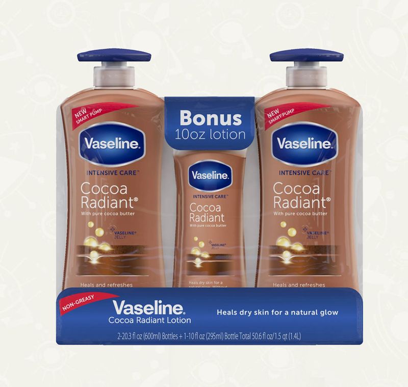 Locion Corporal Cocoa– 2 Pack (20.3 oz c/u) + Botella de Regalo (10 oz) - Vaseline
