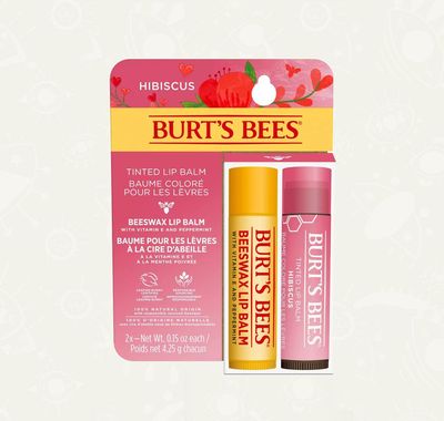 Set - Balsamo labial con cera de abeja y Balsamo Labial con Color Hibisco / Burts Bees