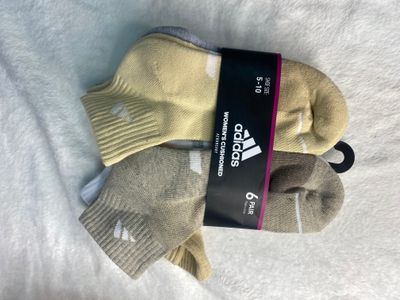 Calcetas Adidas bajas - 6 pares - cafe , gris, beige
