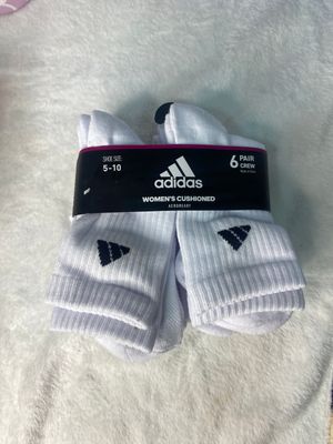 Calcetas Adidas altas - 6 pares (logo negro)
