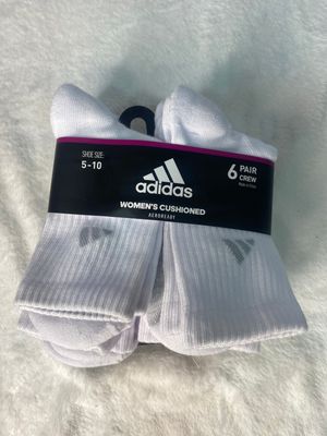 Calcetas Adidas altas - 6 pares (logo gris)