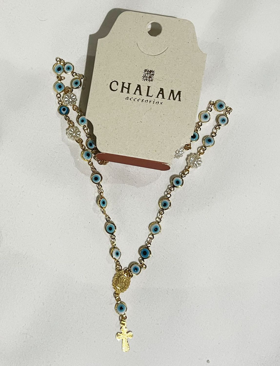 Rosario ojo turco celeste | Accesorio
