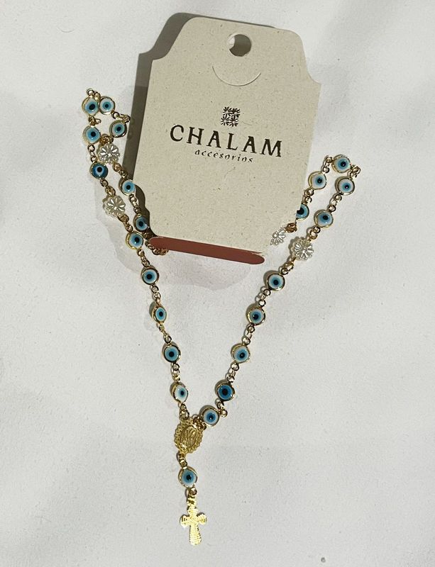 Rosario ojo turco celeste | Accesorio