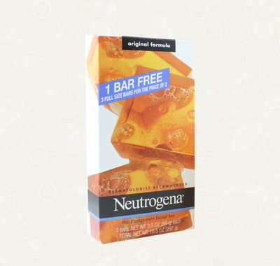Jabón Facial Transparente  – Pack de 3 Barras de 100g Neutrogena (Sin Fragancia)