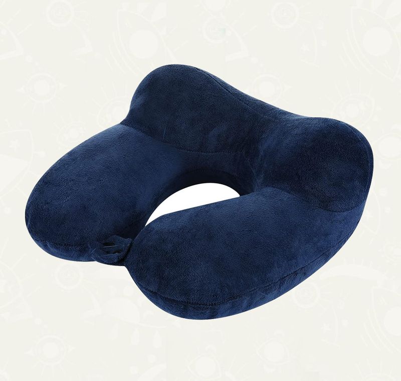 Almohada inflable de viaje - Sintuff | Con Bolsa Compacta + Antifaz - AZUL