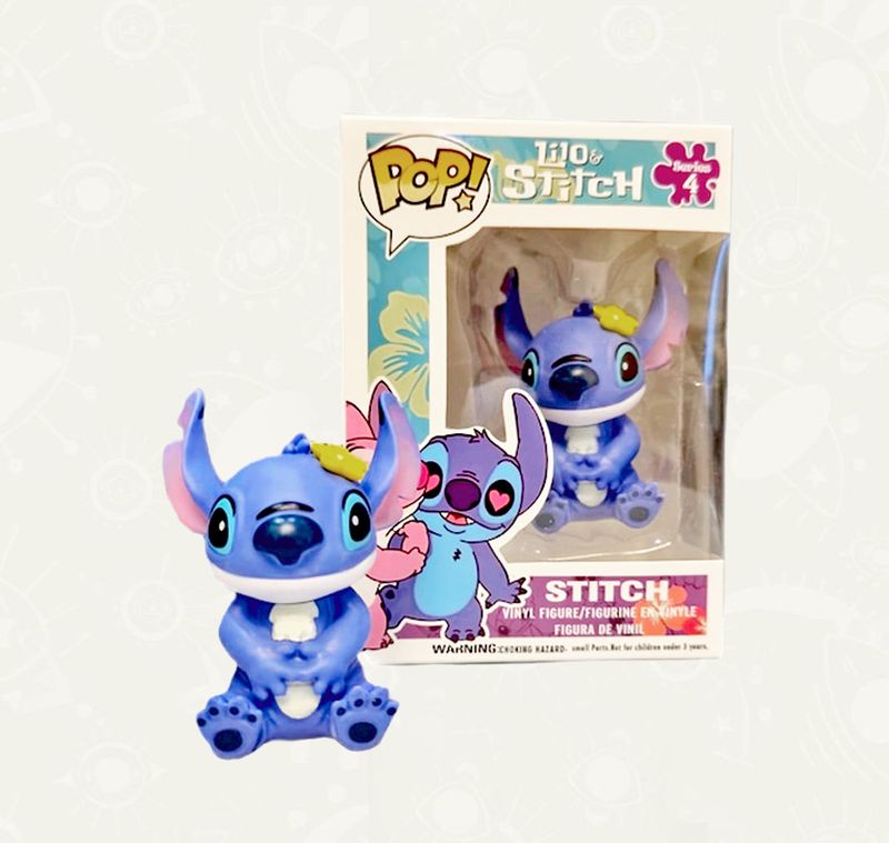 Stitch con flor | Figura estilo Funko