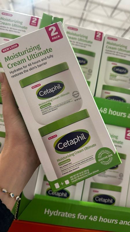 Crema hidratante Cetaphil | 48 horas de hidratacion | pack de 2 | EUA