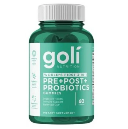 Goli Nutritional Supplement, Pre+Post+Probiotics Gummy - 60 Count / Pedido especial USA