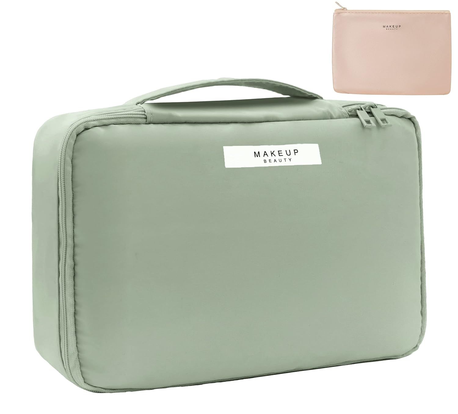 Bolsa de maquillaje verde / USA