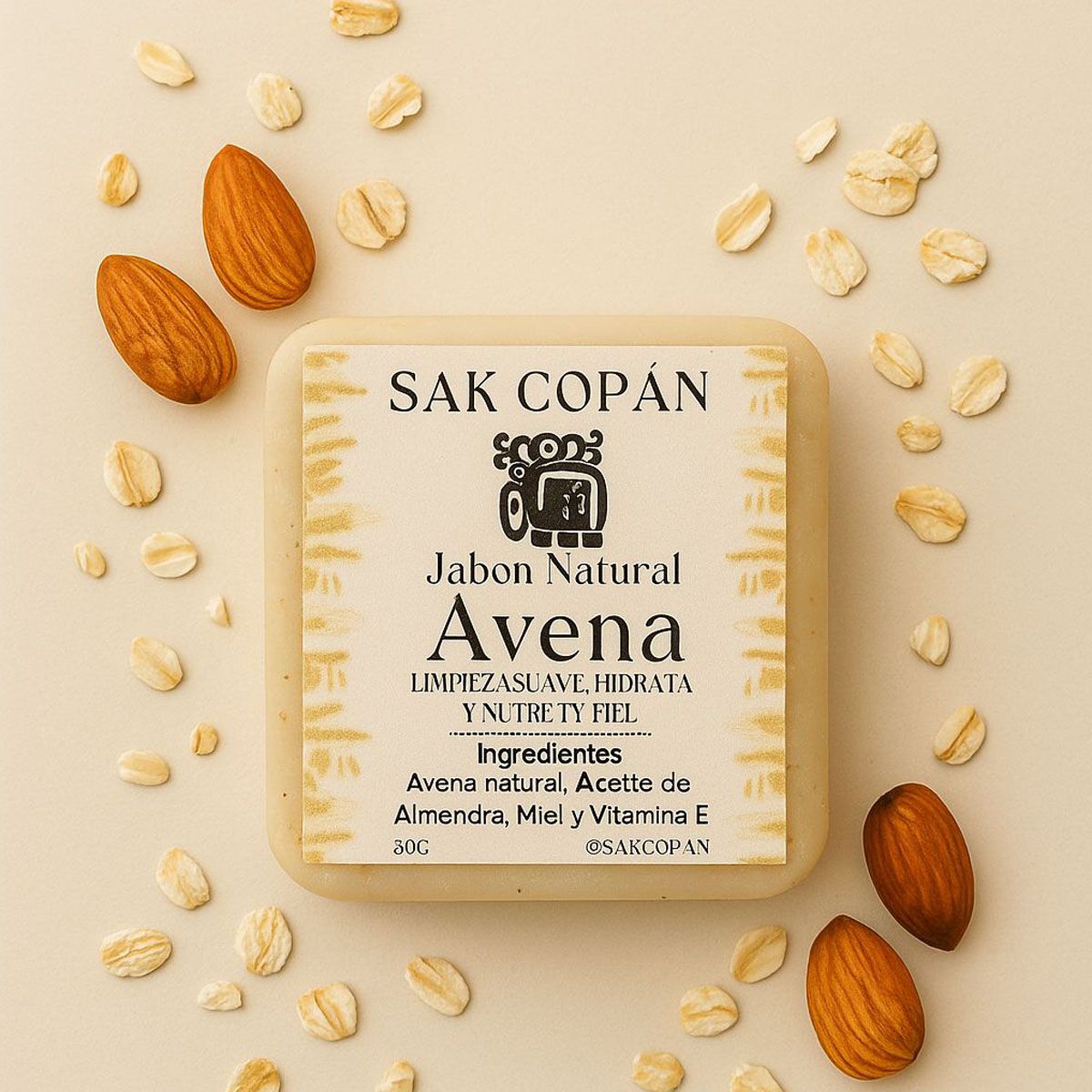 Jabon natural - Avena / 50 G