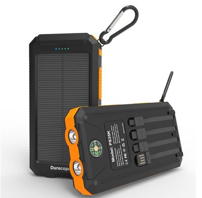 Banco de carga con panel solar - 20000 mAh