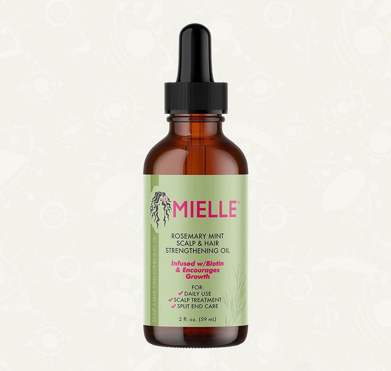 Aceite para fortalecer el cuero cabelludo  con romero, menta y biotina | Mielle