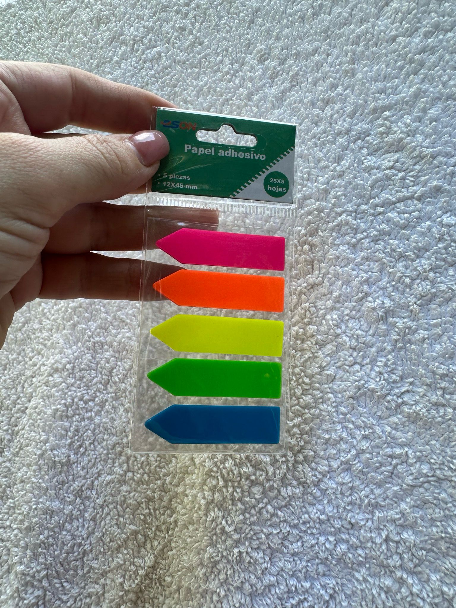 Notas adhesivas transparentes - 5 colores