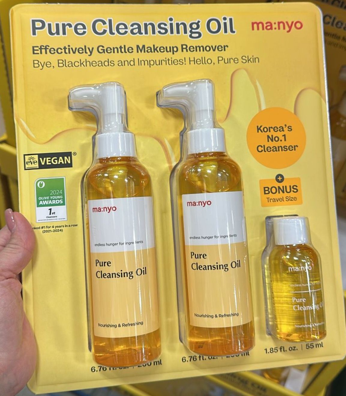 Aceite limpiador facial | Desmaquillante | Manyo | Pack | USA