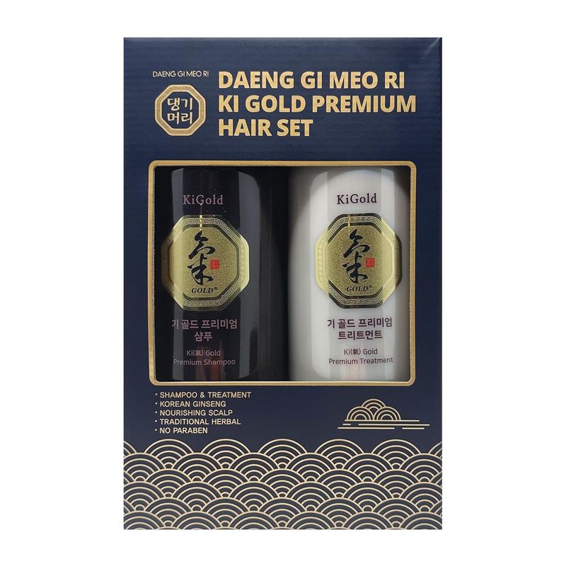 Set de Cuidado Capilar Ki Gold Premium Shampoo y Acondicionador | Daeng Gi Meo Ri / EUA