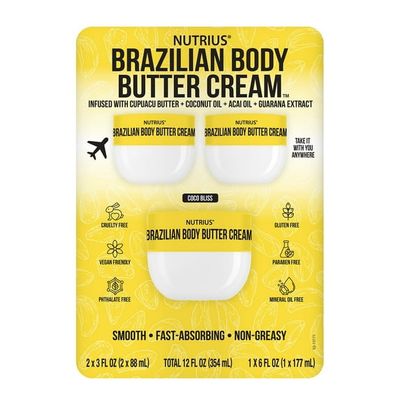 Nutrius - Crema de Mantequilla Corporal - 3 pack / EUA