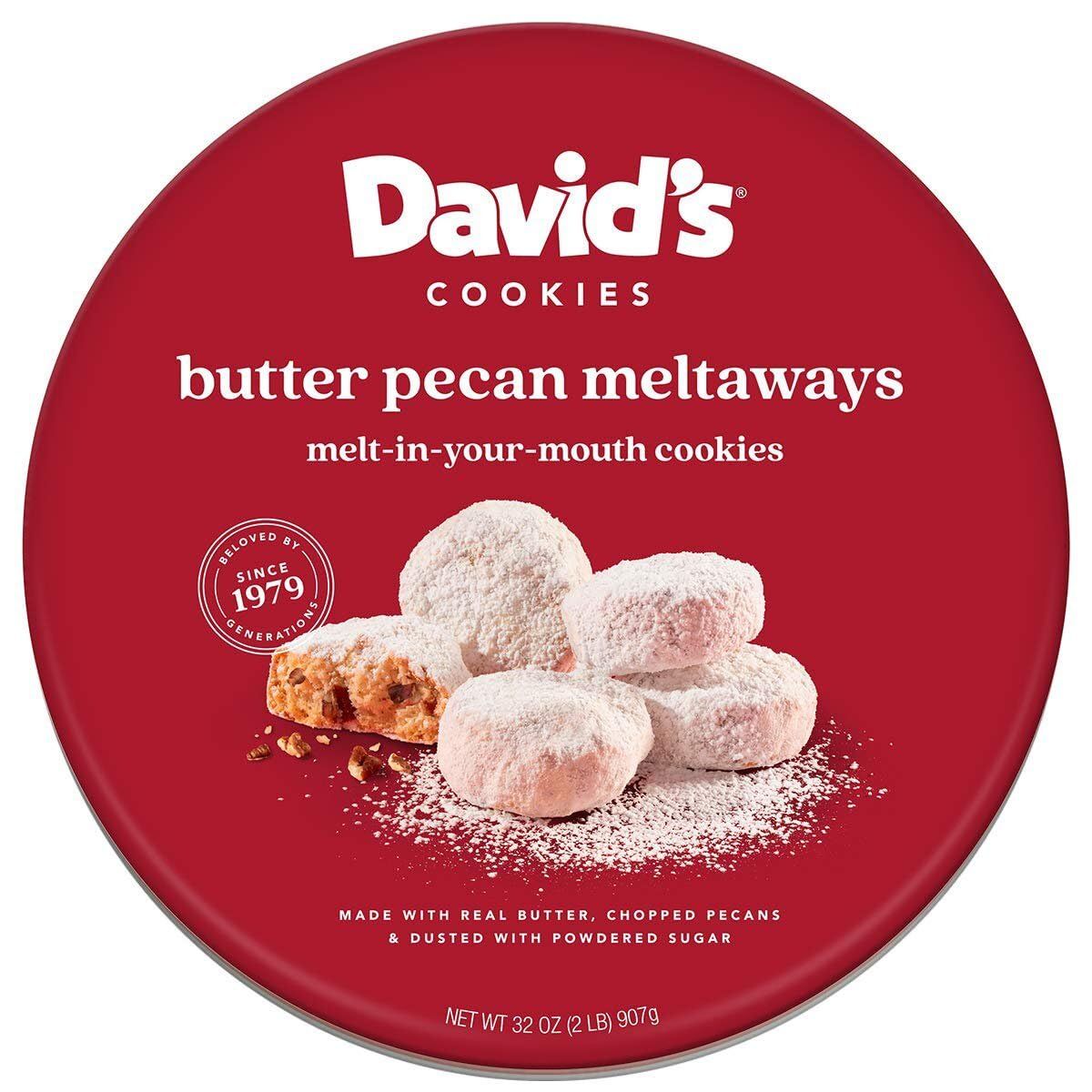 Galletas Butter Pecan Meltaways | David's Cookies | 907 g / EUA