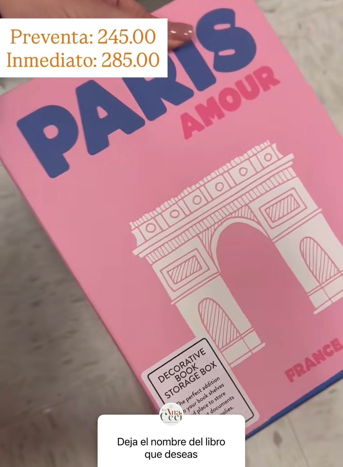 Libro decorativo Paris | EUA
