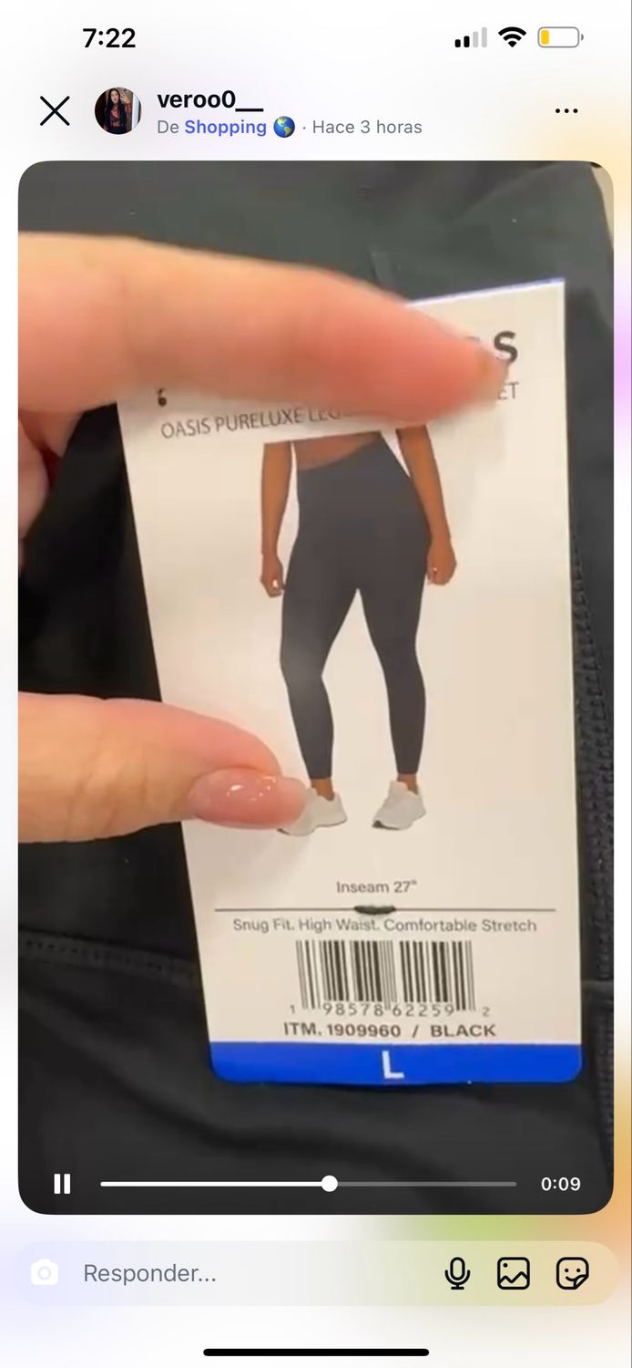 Licra color negro | Talla L | Fabletics | USA