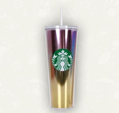 Vaso Starbucks | Color Tornasol rosado | 24 oz
