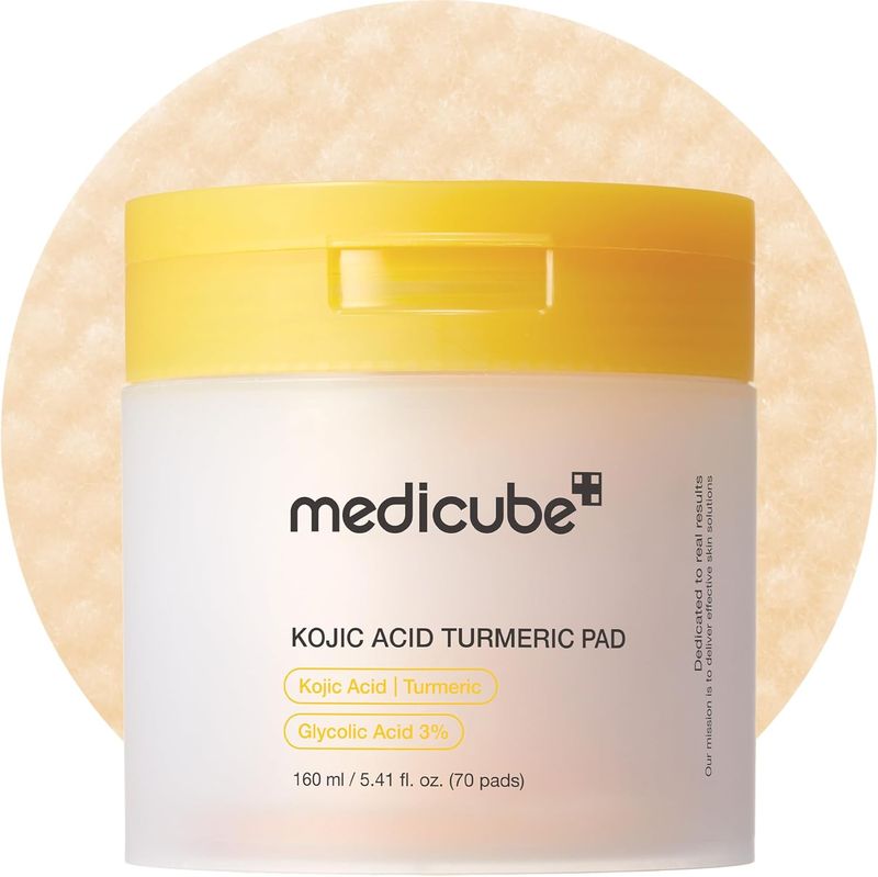Pads aclarantes con Acido Kojico y Curcuma | 70 unidades | Medicube | top