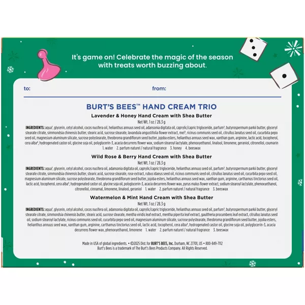 Burt's Bees | Cremas de Manos | 3 Unidades