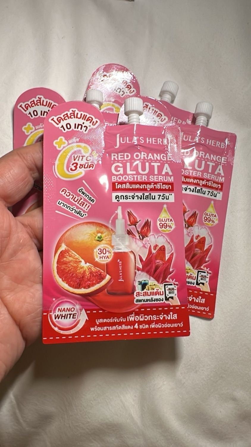 Serum Facial Booster de Naranja Roja y Gluta/ Sachet