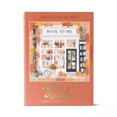 Rompecabezas | caja en forma de libro | Rompecabezas | caja en forma de libro | "Falling for Reading" 500 Piezas
