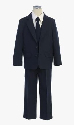 Boys 5 PC Suit - Husky Fit, Color: Black, Size: 8H