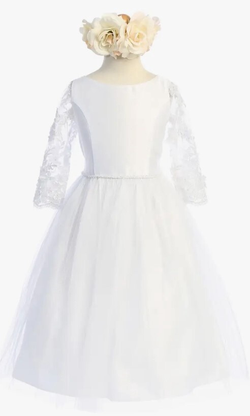Floral Patch and Pearl Dress, Size: 7