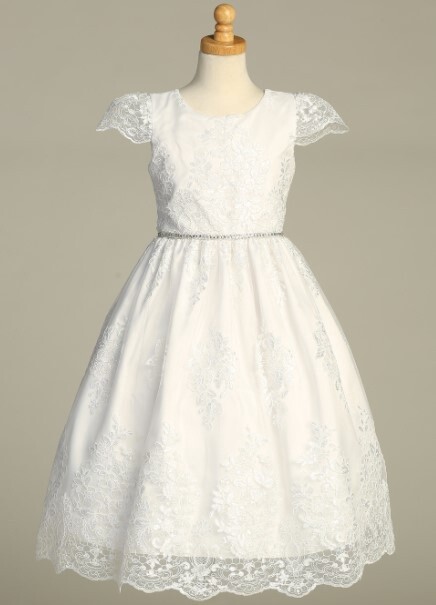 Corded Embroidered Tulle with Sequins, Size: 8X