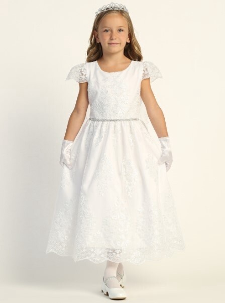Corded Embroidered Tulle with Sequins