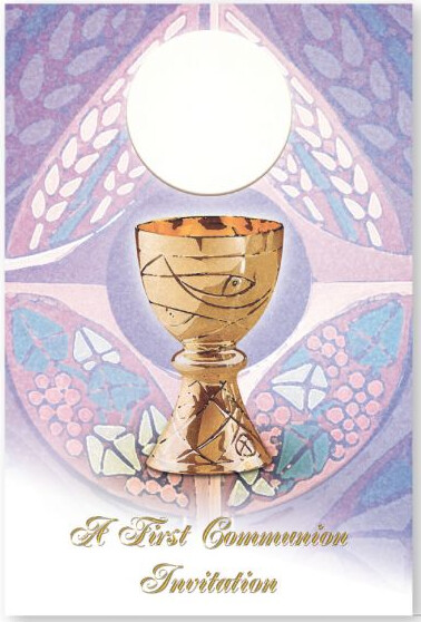 First Communion Invitations 8 pk - Mosaic