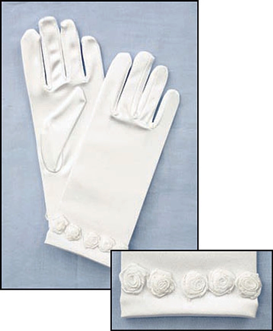 Satin Gloves - Rosebud