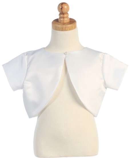 Satin Bolero with Pearl Closure