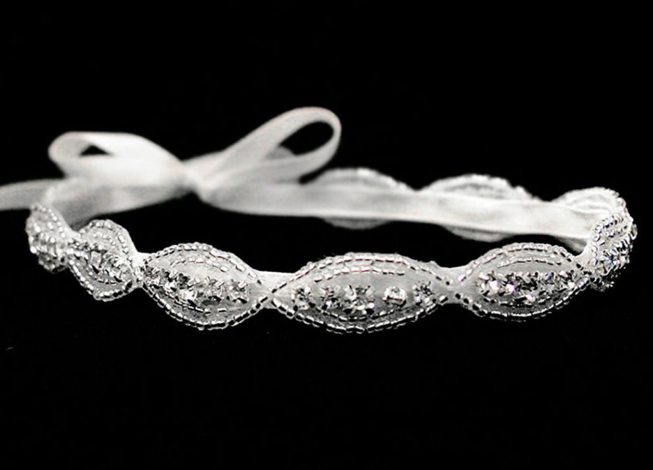 Rhinestone Ribbon Headband