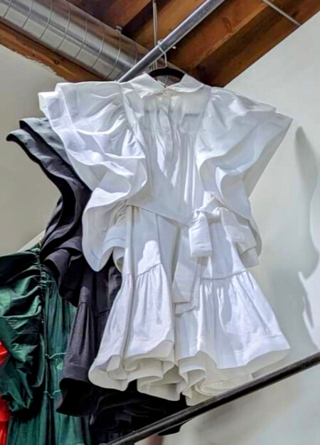 GIRLIE MINI DRESS in BLACK or WHITE 