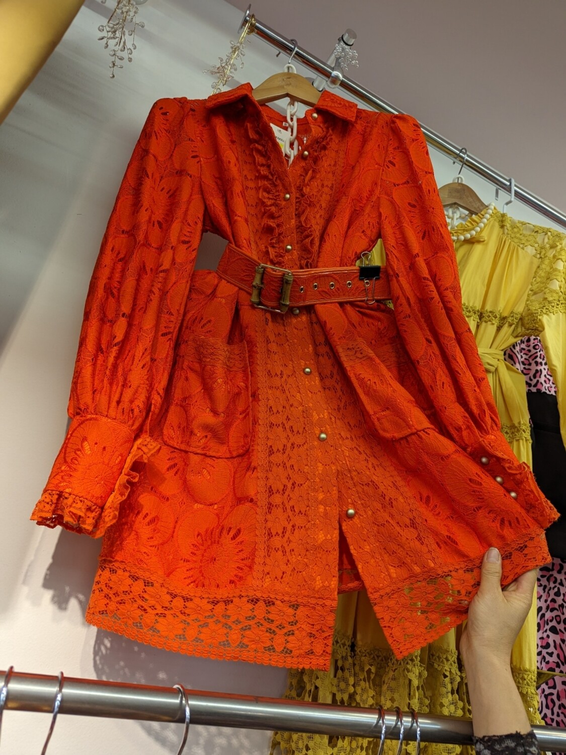 ORANGE RED DRESS