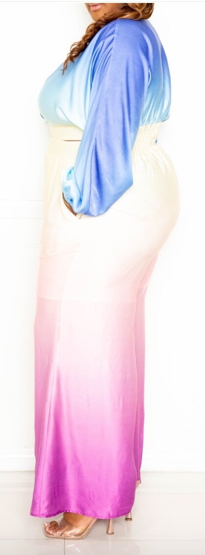OMBRE BLOUSE AND PANT