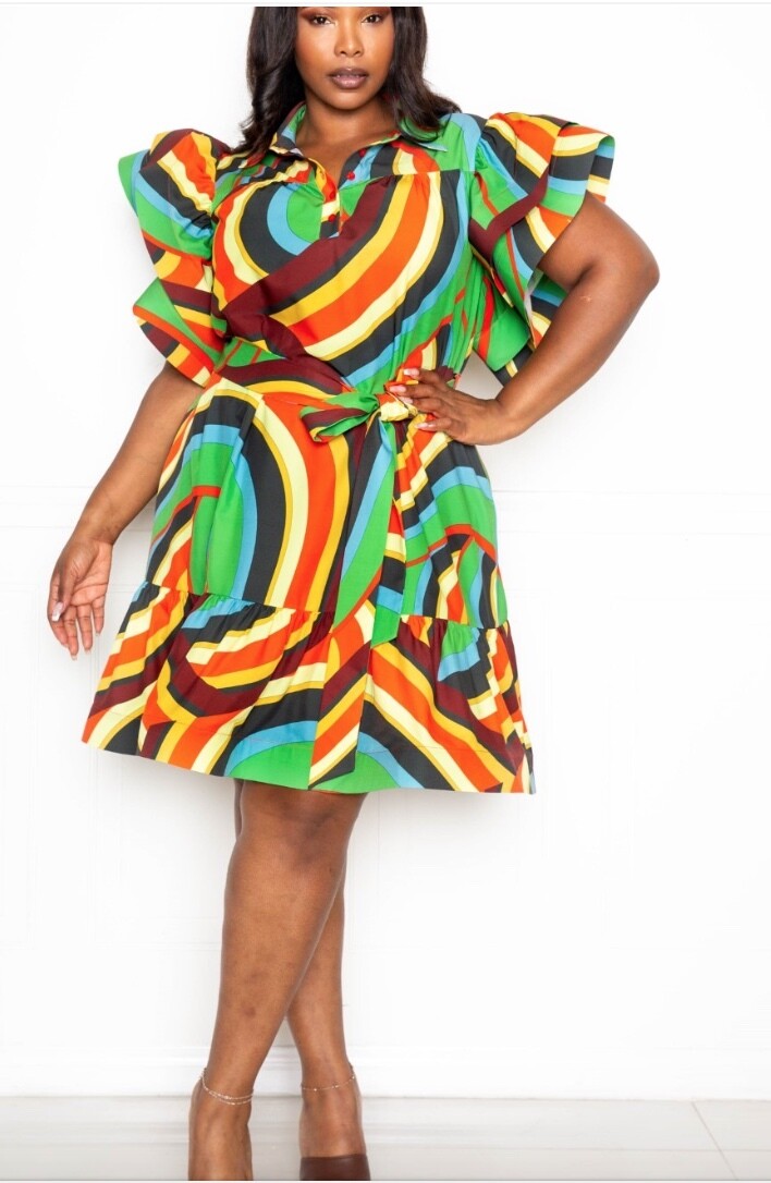 RUFFLE SLEEVE MINI