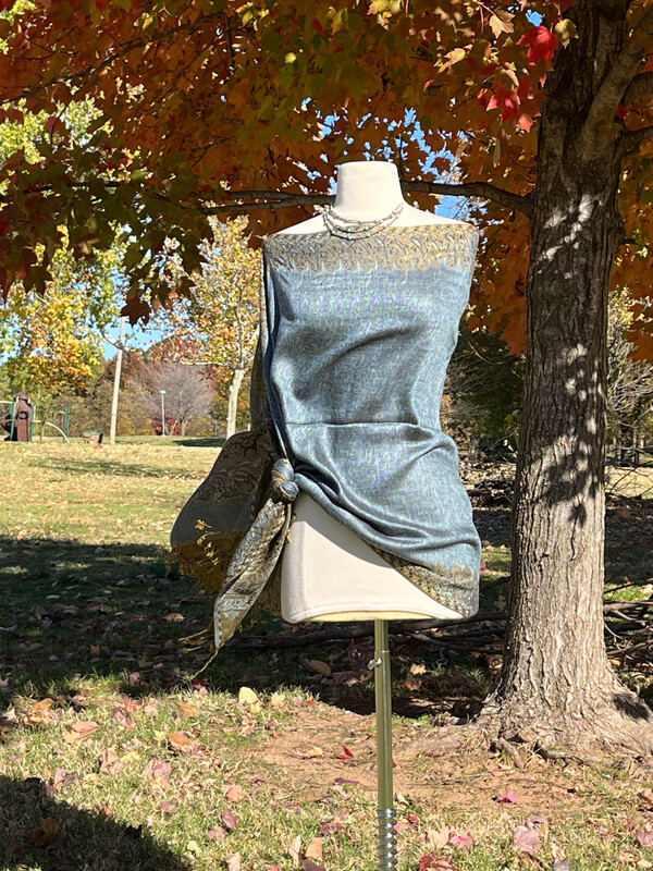Blue Steel Travel Shawl