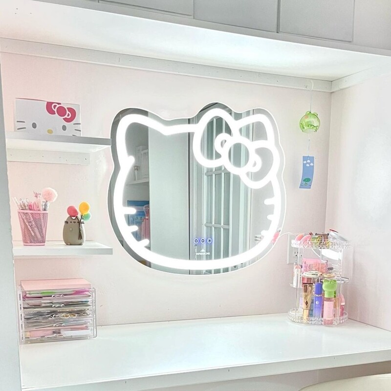 Hello Kitty Led Light Touch Wall Mirror