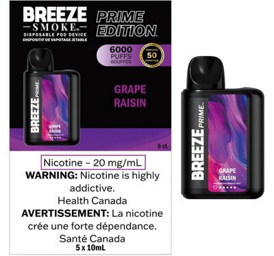 Breeze Prime 6000 - Grape - Synthetic 50 Nicotine