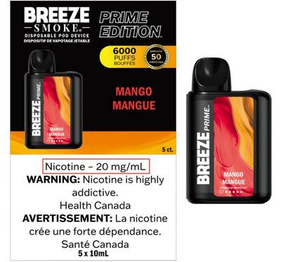Breeze Prime 6000 - Mango - Synthetic 50 Nicotine
